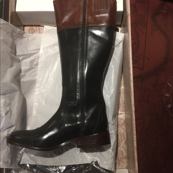 LUCCHESE WOMEN'S MID SIZE BOOTS I4924 BLACK/Brown. - Picture 1 of 7